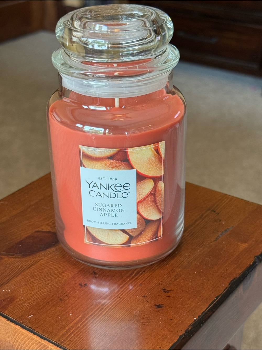 Yankee Candle Sugared Cinnamon Apple Large Jar Candle - Single Wick
